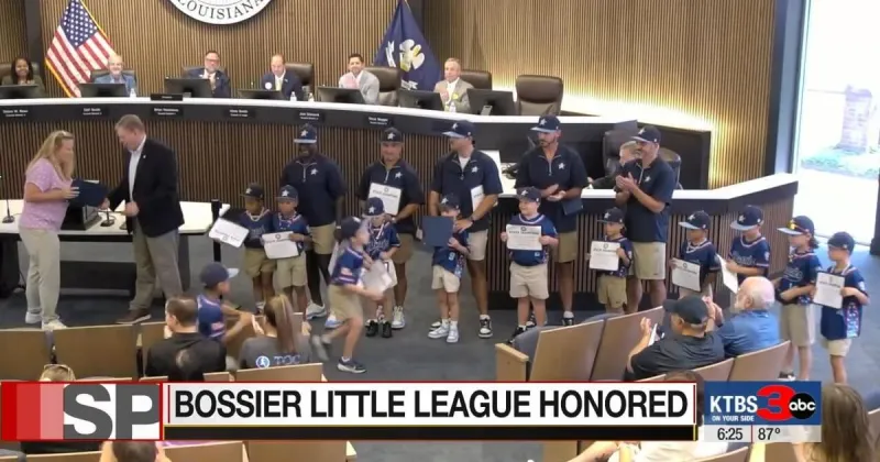 Bossier City Council honors state champion 6-and-under Little League team