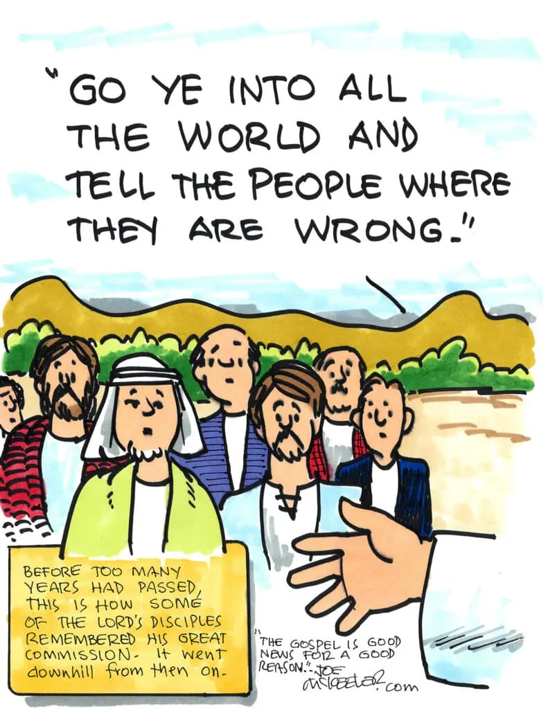 Into the world (Cartoon: Joe McKeever)