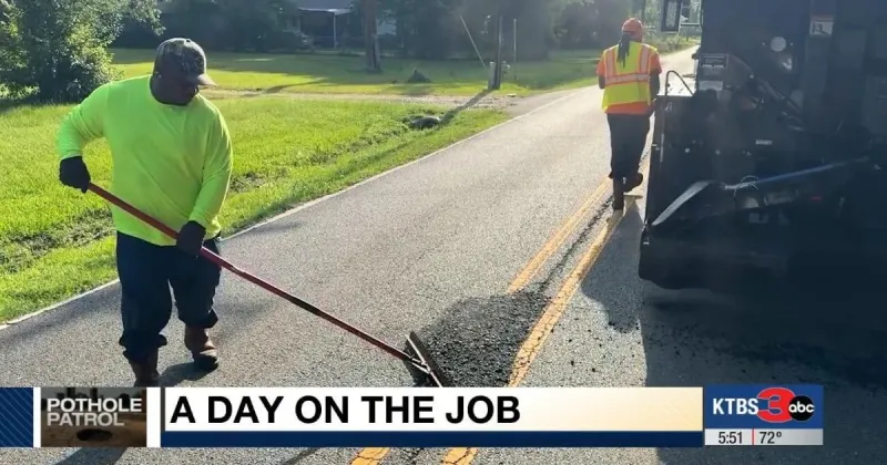 KTBS travels with pothole repair crew in Shreveport