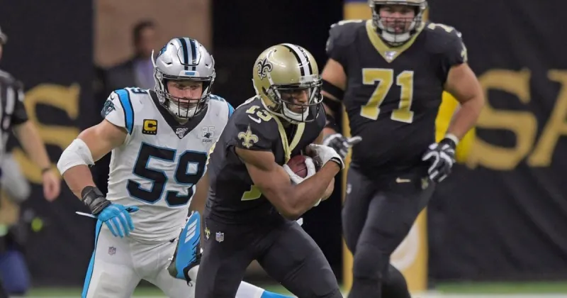 Panthers legend Luke Kuechly says Saints hype song 'ruins my mood' in Hall of Fame speech