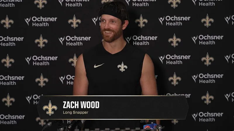 Zach Wood on Drew Brees' HOF enshrinement, kicker competition | Saints Training Camp 2026