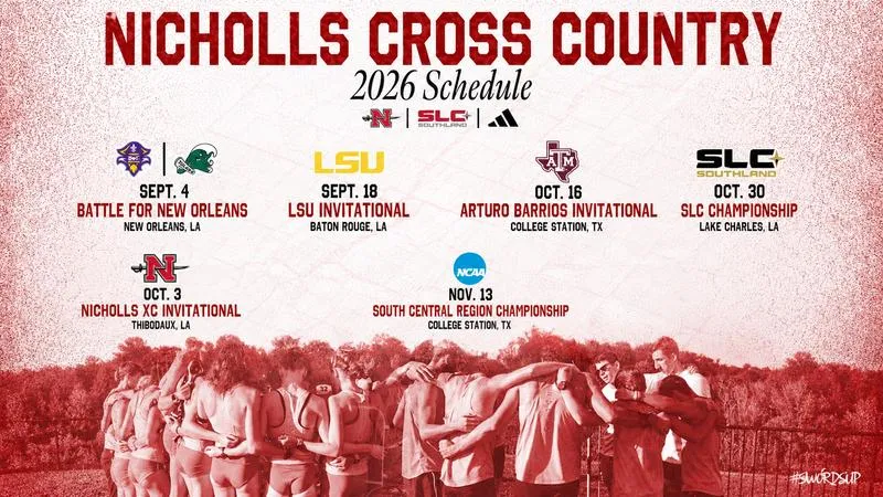 Nicholls XC Announces 2026 Slate