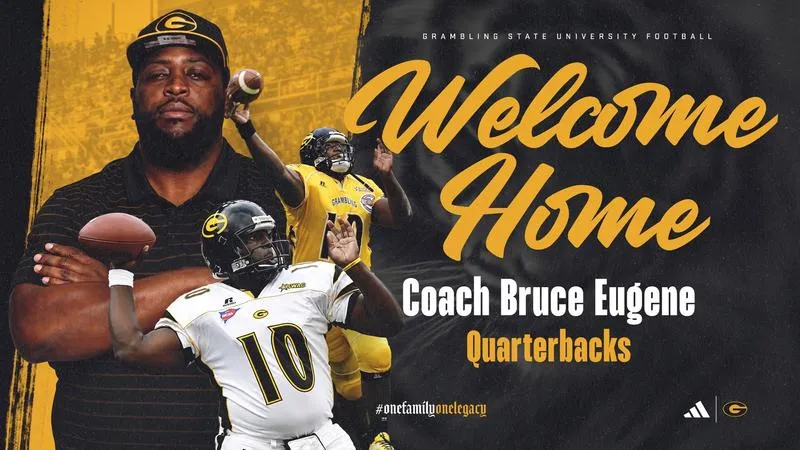 Bruce Eugene Returns to Grambling State as Quarterbacks Coach and Pass Game Coordinator