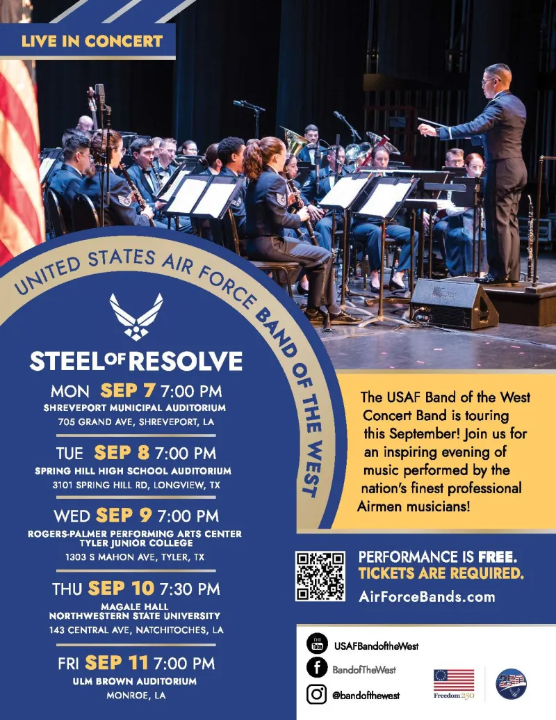 US Air Force Band Plays Louisiana & East Texas