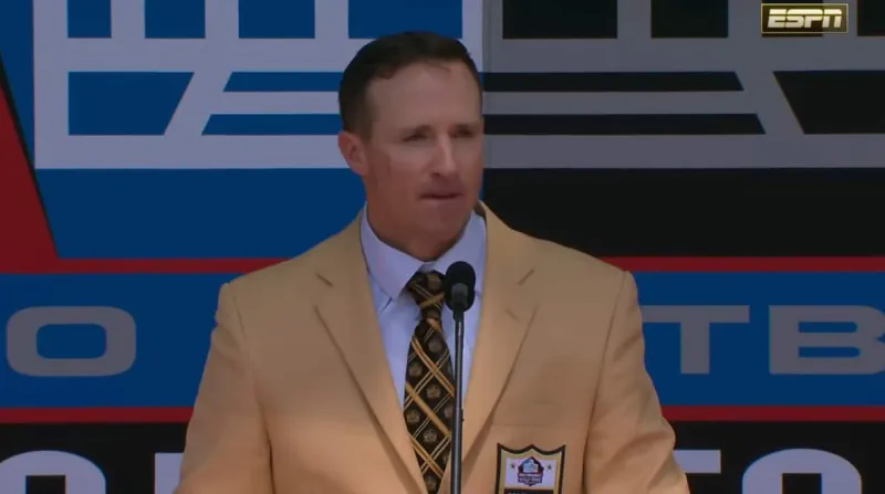 Brees credits Jesus, pastors in Pro Football Hall of Fame speech