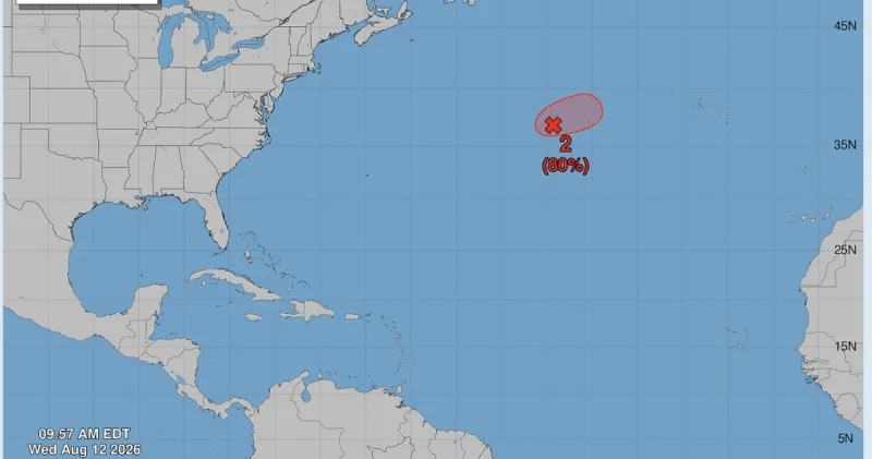 Tropical Storm Cristobal forms in north Atlantic, expected to be short-lived