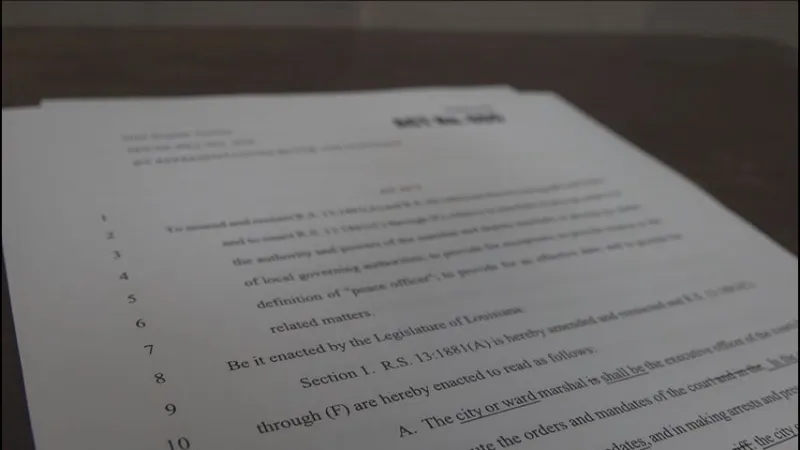 A new state law is forcing small Louisiana cities to rethink their marshal's role