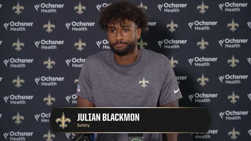 Julian Blackmon talks mindset, relationship with Chase Young | Saints Training Camp 2026