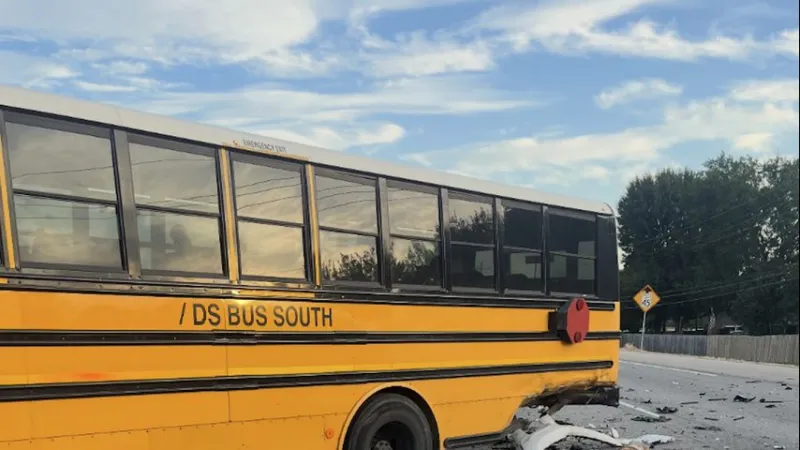 6 students hospitalized after school bus crash along La. 415 in West Baton Rouge Parish, deputies say