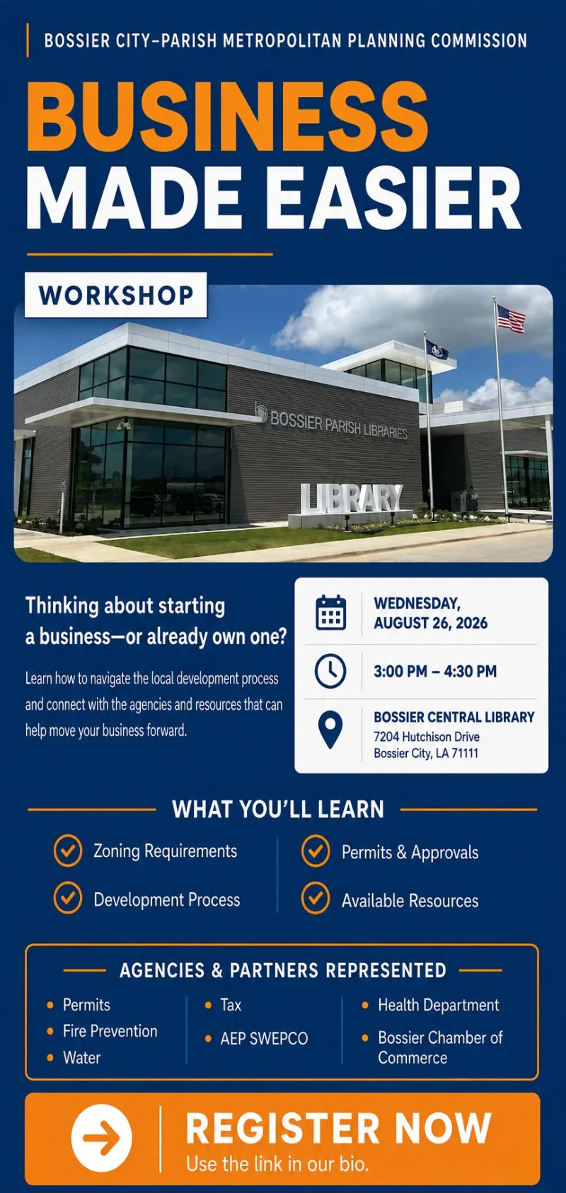 Bossier Workshop to Help Business Owners Navigate Permitting and Development