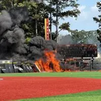 Fire at UL baseball stadium sends huge plumes of smoke over Lafayette