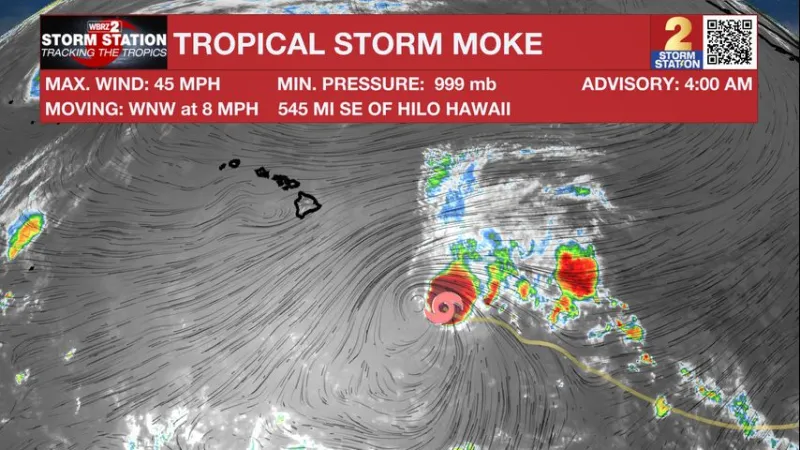 Tropical Storm Moke brings another round of rain to Hawaii