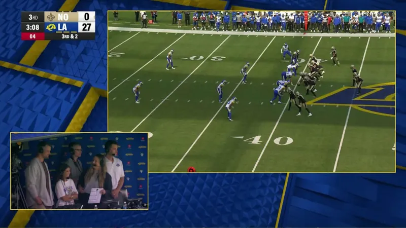 Rattler's 32-yard completion to Donaldson gets Saints inside Rams' 10-yard line | Saints-Rams Highlights
