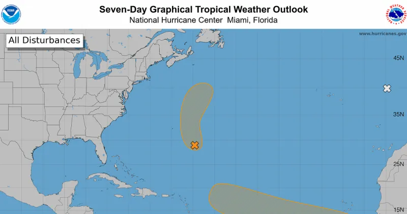 Hurricane forecasters track two Atlantic disturbances that could develop this week