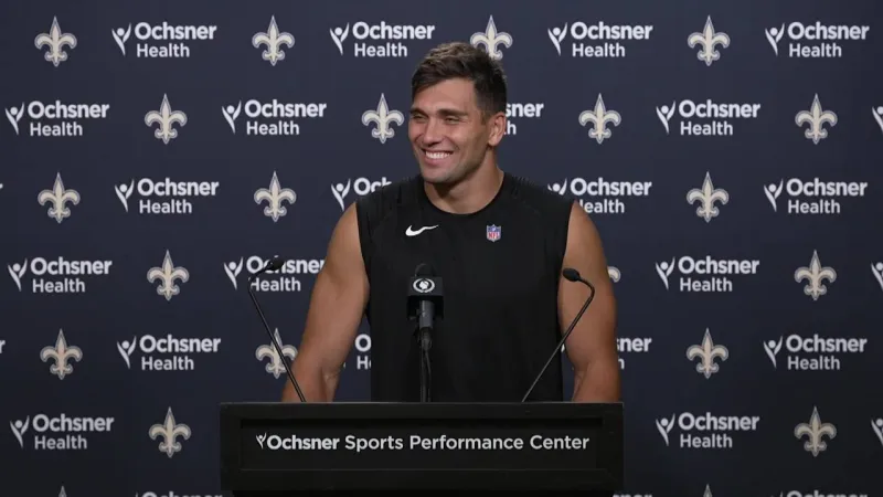 Kaden Elliss on joint practices, Chase Young | Saints Training Camp 2026