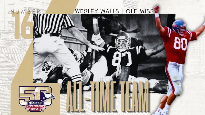 College football: Hall of Famer Wesley Walls No. 16 on Independence Bowl 50th Anniversary All-Tim Team