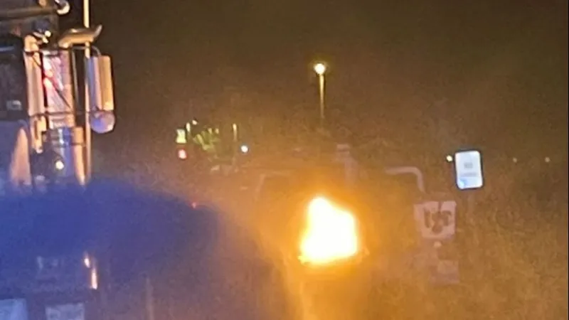 Fire crews contain early morning fire that started when large tank of flammable liquid ignites in Addis