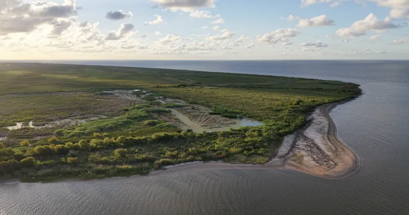 Where is new SpaceX site in Louisiana? See coastal Vermilion Parish from above.
