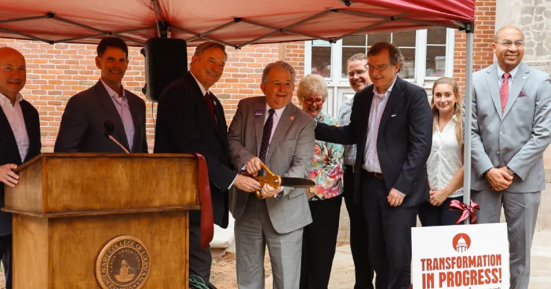 Centenary College cuts ribbon on new Mickle Hall entrance
