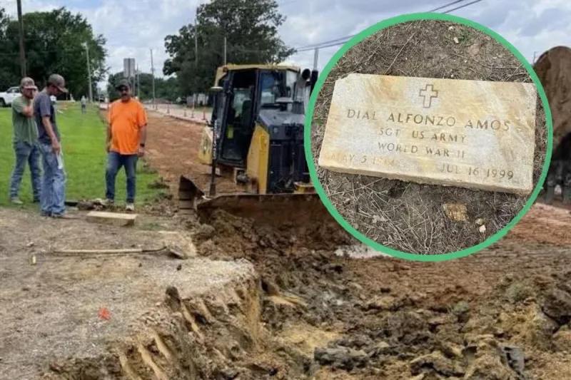 Texarkana Street Crew Finds WWII Veteran's Grave Marker