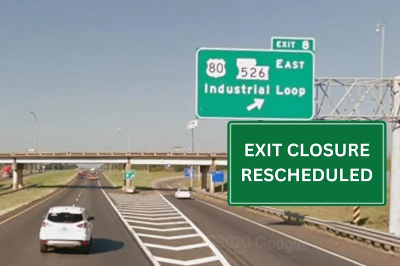 Planned I-20 Exit Closure at Bert Kouns Pushed Back to Next Week
