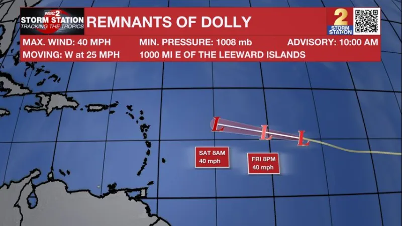Tropical Storm Dolly Becomes Post-Tropical System