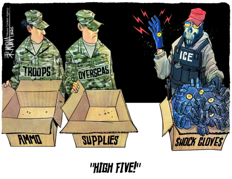 ICE can spring $20 million for electric shock gloves but don't expect Navy to fix toilets on USS Abraham Lincoln