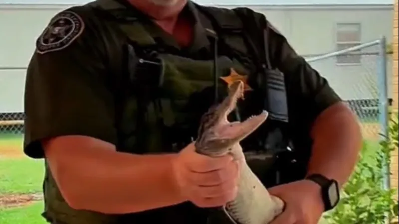 VIDEO: Pointe Coupee Parish School Resource Officer removes alligator from Livonia High's campus