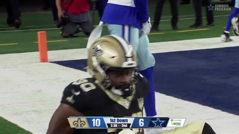 Audric Estime bounces it outside for 33 yards | Saints-Cowboys Highlights