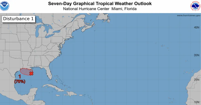 Gulf disturbance could strengthen to tropical storm, expected to dump rain on Louisiana