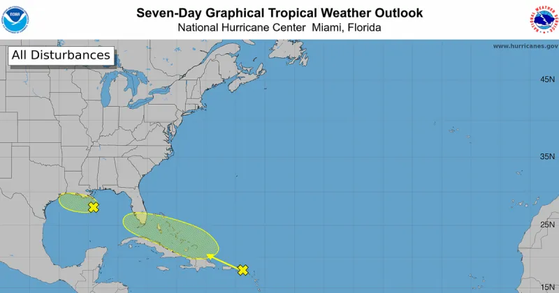 Disturbance in Gulf will likely bring showers, thunderstorms to south Louisiana