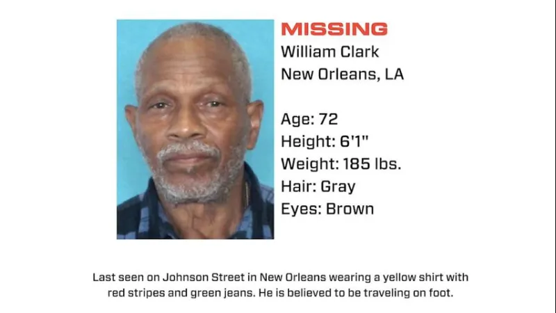 Louisiana State Police issues Silver Alert for missing New Orleans man