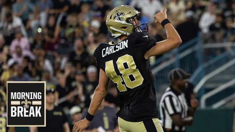 Morning Break: Saints announce roster moves, 2026 practice squad, Daniel Carlson makes his mark