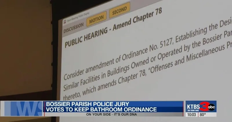 Bossier Parish Police Jury keeps bathroom ordinance without changes