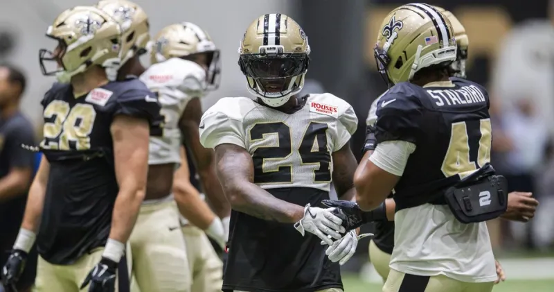 The Saints waive second-year RB Devin Neal and another DE with an injury settlement