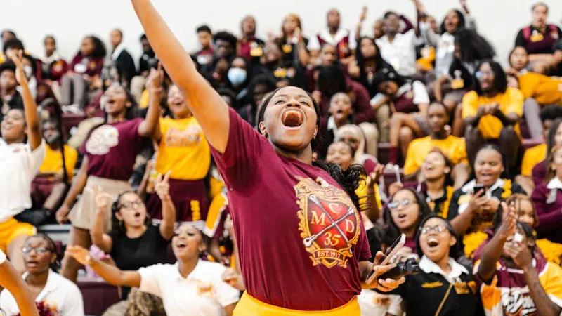 Photos: Saints join football kickoff pep rally at McDonogh 35 College Preparatory High School