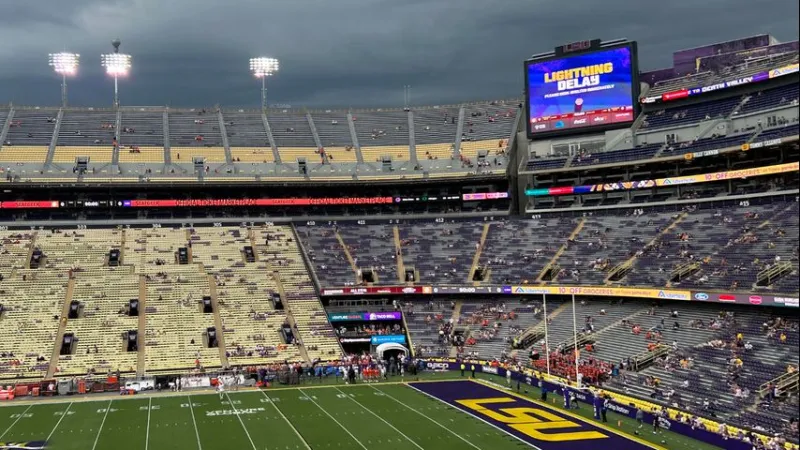 Southern University and LSU football games delayed by weather