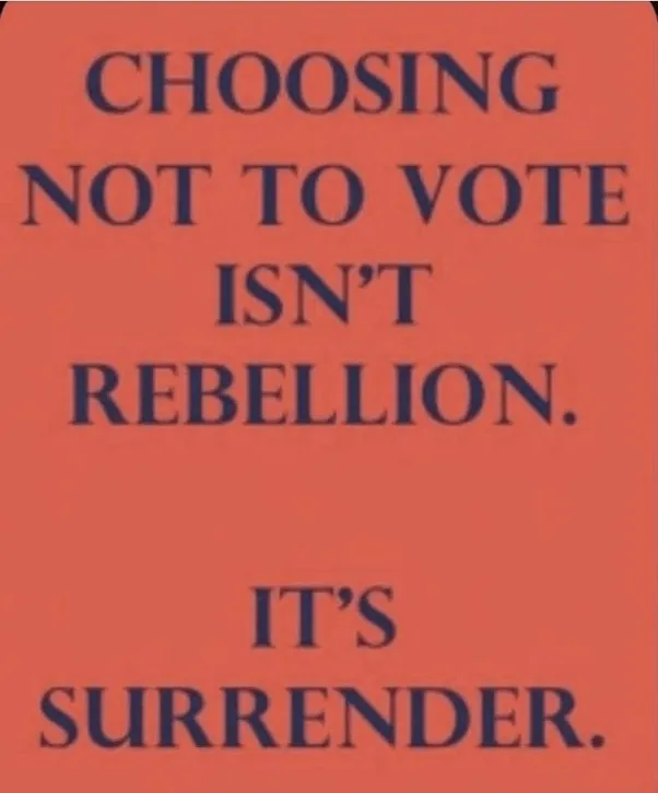 Voting is not a privilege; it's a responsibility!
