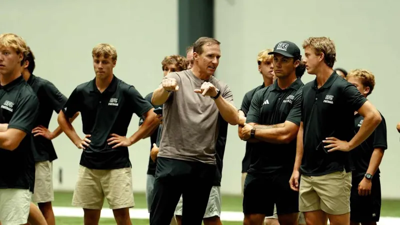 Drew Brees MIC'D UP coaching Santa Fe Christian High School ahead of game against Newman School