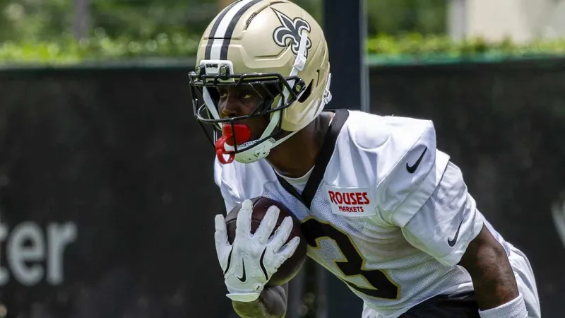 Sunday is feeding day for New Orleans Saints running back Travis Etienne