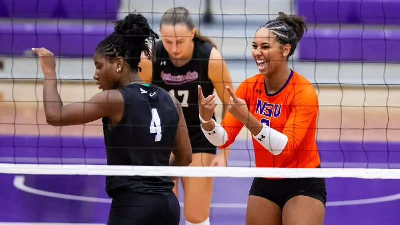 NSU uses defensive clinic in straight set win over MVSU