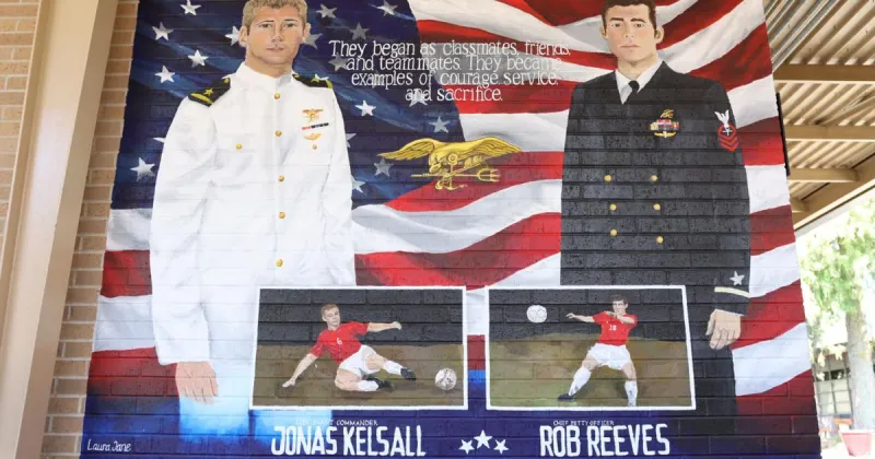 Caddo Magnet unveils mural honoring fallen Navy Seal alumni