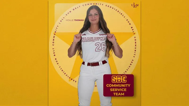 Thomas Earns Recognition on All-Sun Belt Community Service Team