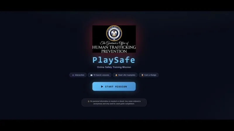 Louisiana launches free youth game to teach online safety and spot trafficking tactics