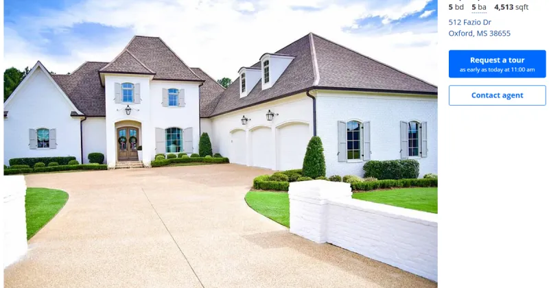 Lane Kiffin's former Oxford mansion hits the market as LSU coach returns to face Ole Miss