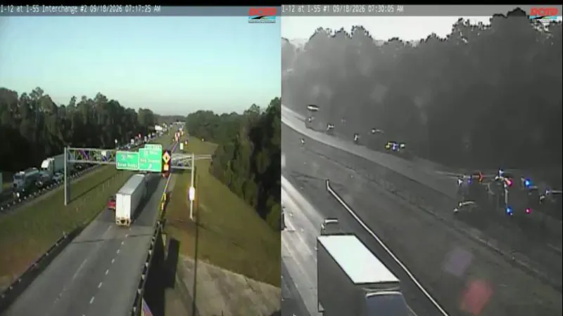 TEAM 2 TRAFFIC: I-12 eastbound closed near I-55 after crash; traffic backed up several miles