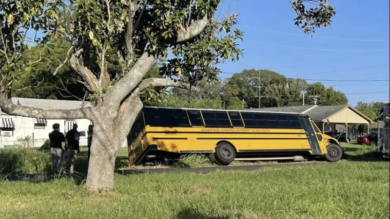 2 people injured in school bus crash along 71st Avenue