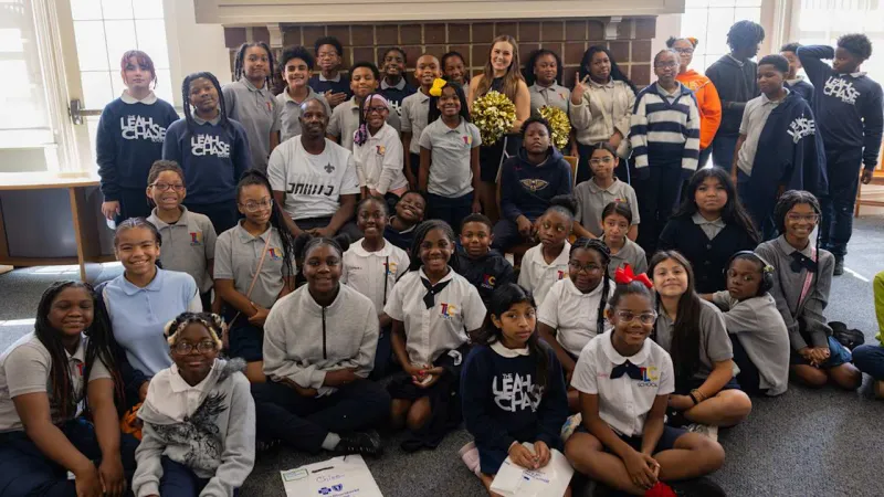 Photos: Saints, Blue Cross Blue Shield host Operation Warm event at The Leah Chase School