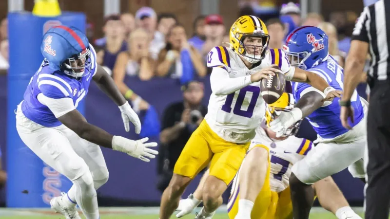 Sam Leavitt's up-and-down night ends on an inaccurate throw as Ole Miss takes down LSU