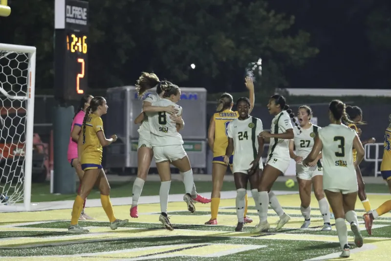 Lions soccer strikes early, secures win in conference opener